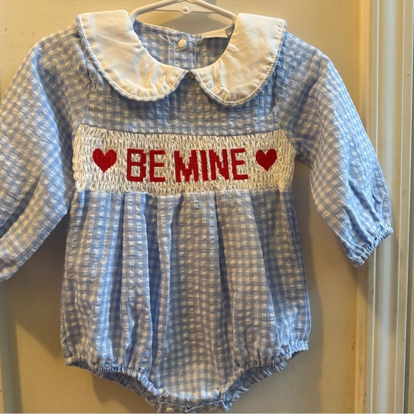 New Smocked Valentine’s Romper - Picture 6 of 11
